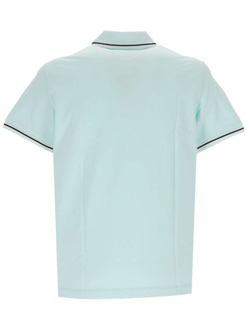 Turquoise polo shirt by Emporio Armani. EMPORIO ARMANI | 8N1FB31JPTZ0743